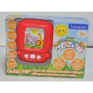NIB Lexibook Spanish English Quizz Hit Learning Bilingual Card Reader Game